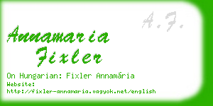 annamaria fixler business card